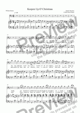 page one of Keepen Up O' Christmas for Baritone Voice and Piano