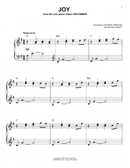page one of Joy (Easy Piano)
