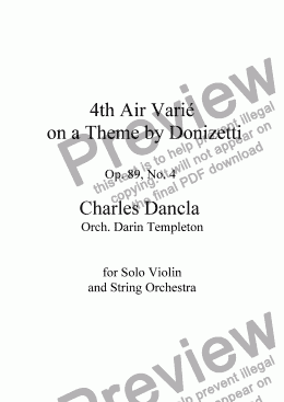 page one of Dancla- Air Varie, Op. 89, #4