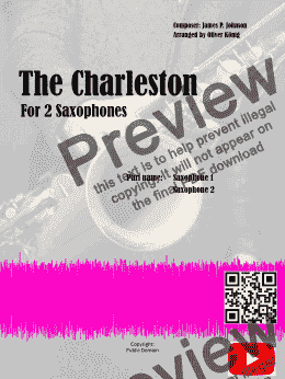 page one of Charleston_2 Sax - Partitur