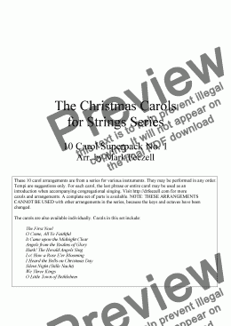 page one of Christmas Carols (Violin Quartet / Ensemble / 4 Violins), Vol. 1