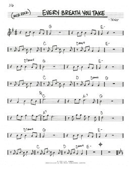 page one of Every Breath You Take (Real Book – Melody & Chords)