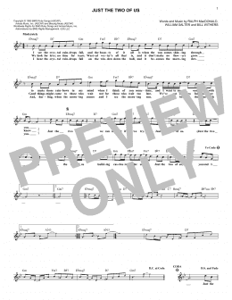 page one of Just The Two Of Us (Lead Sheet / Fake Book)