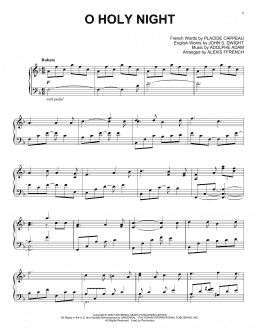 O Holy Night sheet music for voice and piano (PDF-interactive)