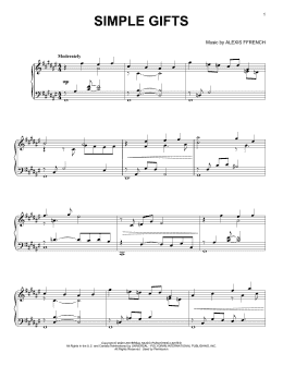 page one of Simple Gifts (Piano Solo)
