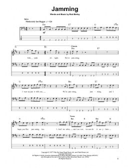 page one of Jamming (Bass Guitar Tab)