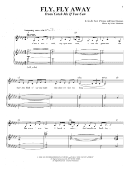 page one of Fly, Fly Away (from Catch Me If You Can) (Piano & Vocal)
