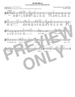 page one of Silver Bells (Lead Sheet / Fake Book)