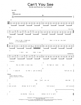 page one of Can't You See (Easy Bass Tab)