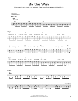 page one of By The Way (Easy Bass Tab)