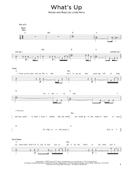 page one of What's Up (Easy Bass Tab)