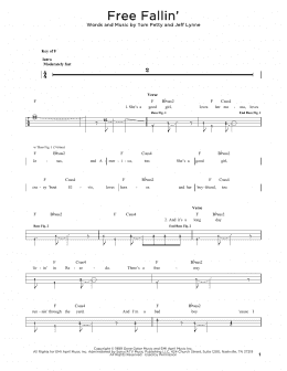 page one of Free Fallin' (Easy Bass Tab)