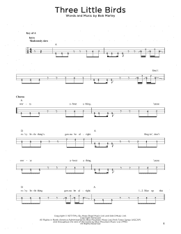 page one of Three Little Birds (Easy Bass Tab)