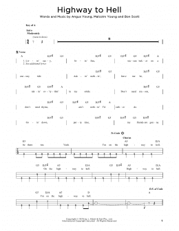 page one of Highway To Hell (Easy Bass Tab)