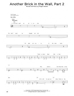 page one of Another Brick In The Wall, Part 2 (Easy Bass Tab)