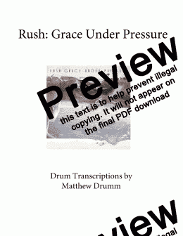 page one of Grace Under Pressure - Rush (complete album) 