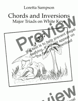 page one of Chord Inversions on White Keys