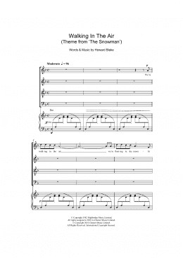 page one of Walking In The Air (theme from The Snowman) (SATB Choir)