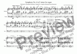 page one of Symphony No. 6 in F minor  for organ, Op. 73 - I. Allegro pomposo