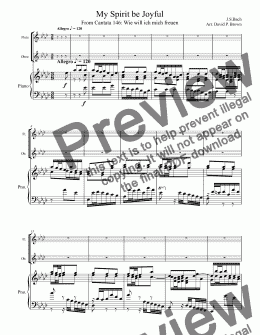 page one of My Spirit be Joyful for Flute, Oboe and Piano