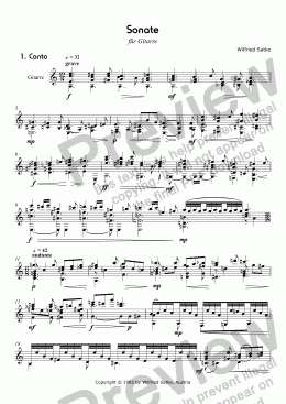 page one of Sonate für Gitarre