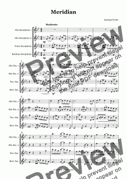 page one of Meridian (AATB saxophone quartet)