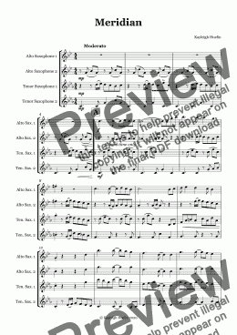 page one of Meridian (AATT saxophone quartet)