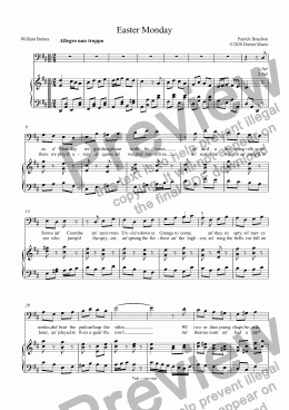 page one of Easter Monday for Baritone and Piano