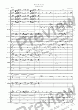 page one of Paradise The Musical Symphonic Suite