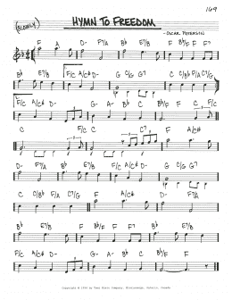 page one of Hymn To Freedom (Real Book – Melody & Chords)