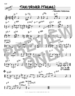 page one of Taxi Driver (Theme) (Real Book – Melody & Chords)