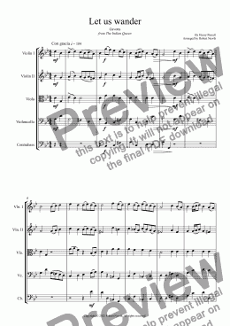 page one of Let us wander (for String Orchestra)