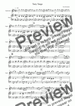 page one of Tasty Tango for Euphonium and Piano