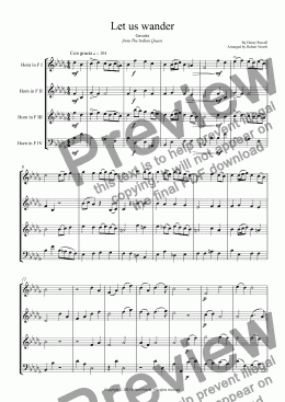 page one of Let us wander (for Horn Quartet)