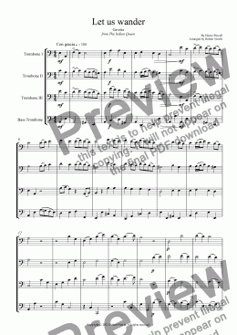 page one of Let us wander (for Trombone Quartet)