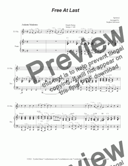 page one of Free At Last (Flute or Violin solo and Piano)