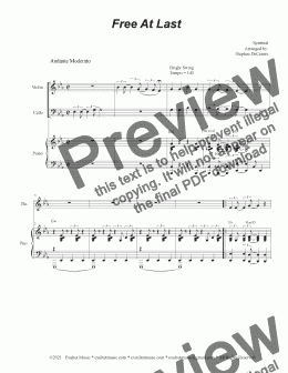 page one of Free At Last (Duet for Violin and Cello)