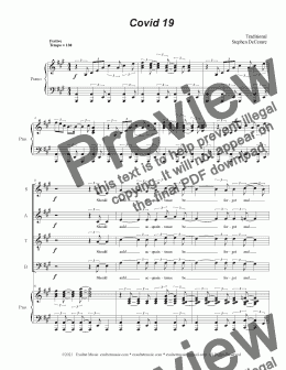 page one of Requiem-CV19 (10-minute musical presentation) (Vocal Quartet - (SATB)