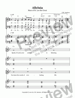 page one of Alleluia (Mass of St. Leo)