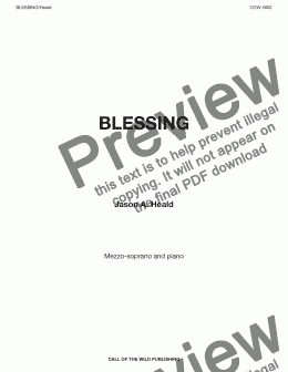 page one of Blessing