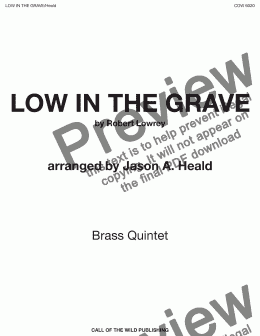 page one of Low in the Grave 