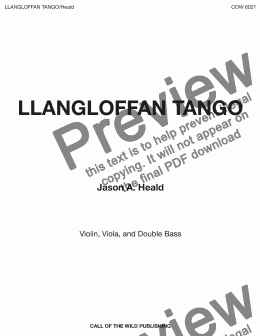 page one of Llangloffan Tango 