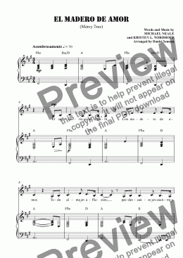 page one of EL MADERO DE AMOR vocal duet LA - Partitura completa