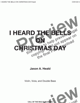 page one of I Heard the Bells on Christmas Day 