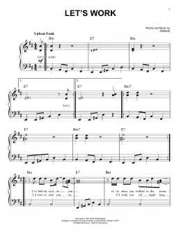 page one of Let's Work (Easy Piano)
