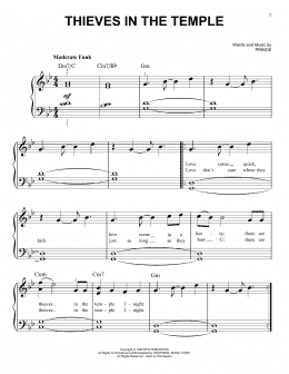 page one of Thieves In The Temple (Easy Piano)