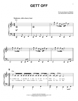 page one of Gett Off (Easy Piano)