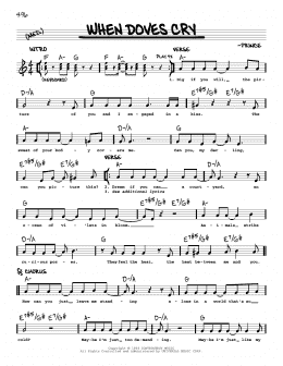 page one of When Doves Cry (Real Book – Melody & Chords)