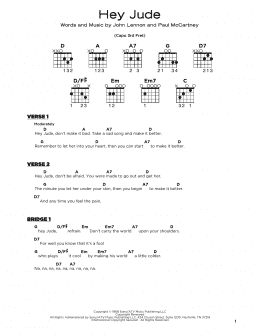 page one of Hey Jude (Really Easy Guitar)