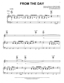page one of From The Day (Piano, Vocal & Guitar Chords (Right-Hand Melody))